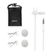 movo pm10w white lavalier microphone