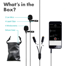 Movo PM20-S Executive Lavalier Clip-on Interview Microphone