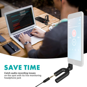 smartphone microphone with headphone monitoring 