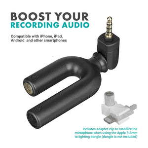 Smartphone Microphone clip for apple lightning dongle