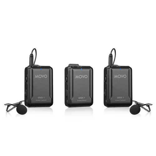 Movo WMX-1-DUO 2.4GHz Dual Wireless Lavalier Microphone System
