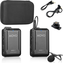 Movo WMX-1 2.4GHz Wireless Lavalier Microphone System bundle