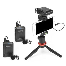 Movo WMX-1-DUO 2.4GHz Dual Wireless Lavalier Microphone System for smartphones